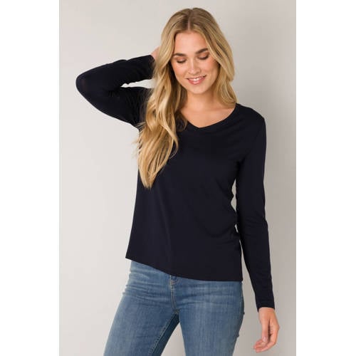 Base Level basic longsleeve Yare donkerblauw afbeelding