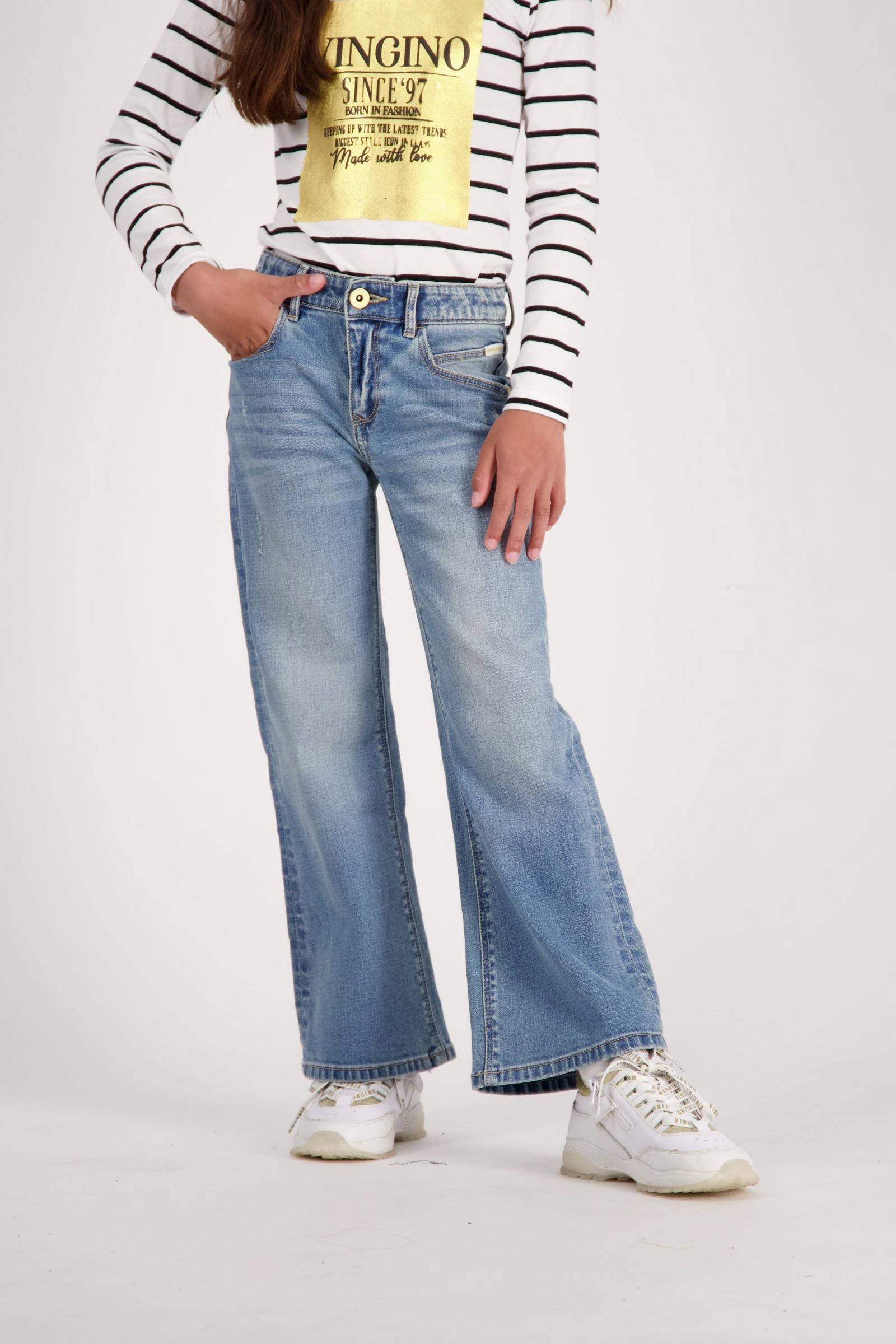 Vingino wide leg jeans voor kinderen online kopen? | Wehkamp
