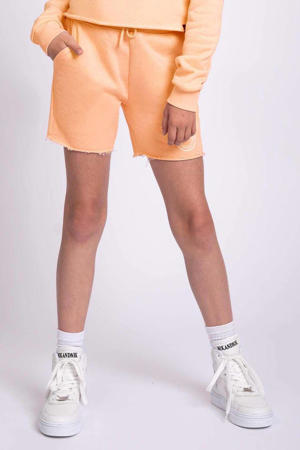 sweatshort Joya met printopdruk licht oranje