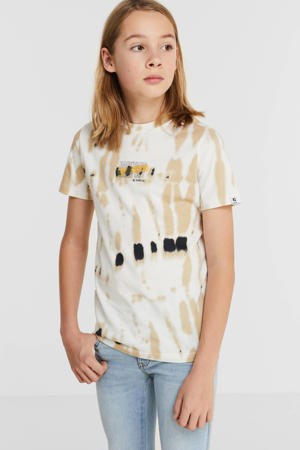 tie-dye T-shirt off white/lichtbruin