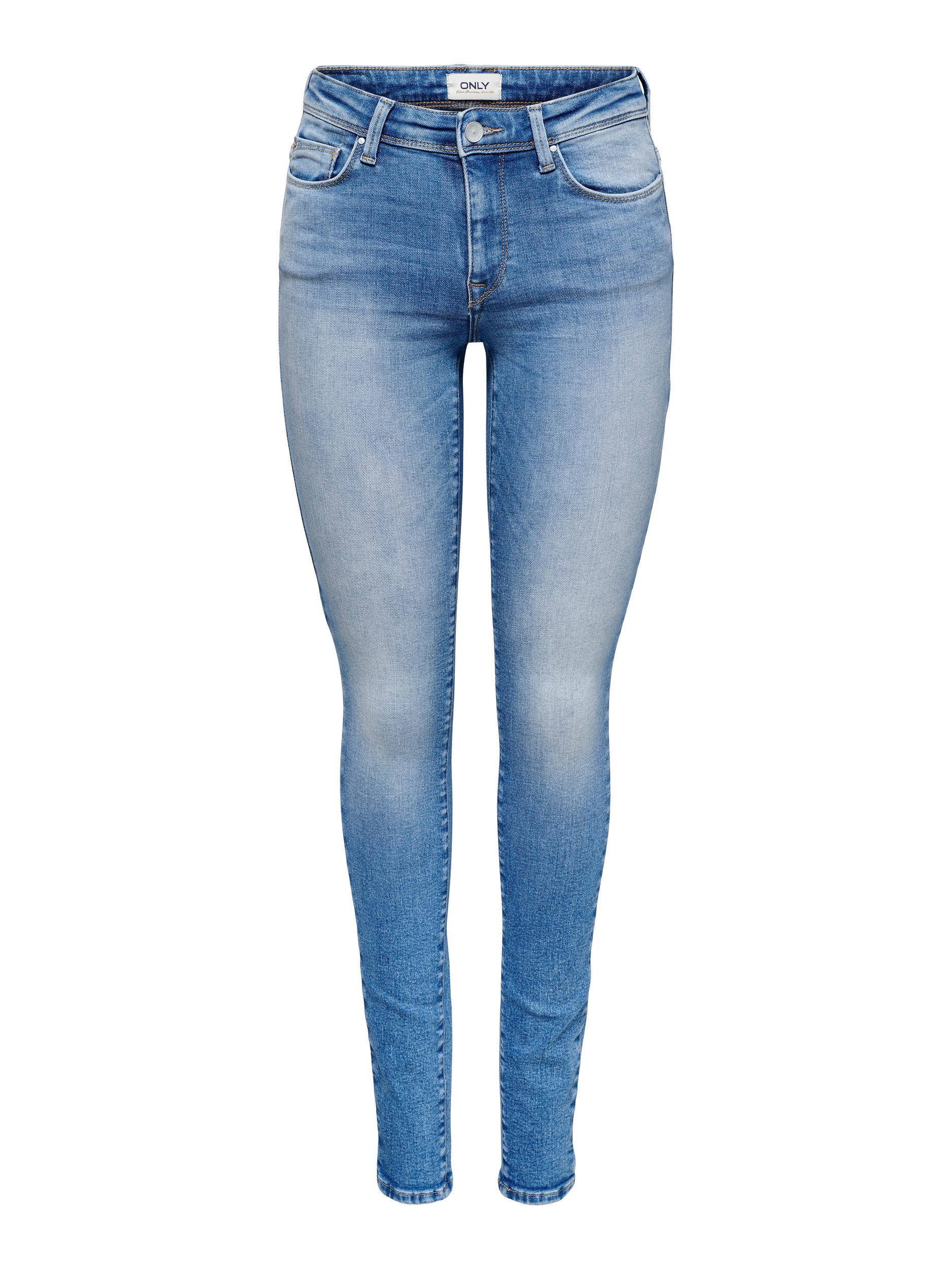 ONLY skinny jeans ONLSHAPE medium light blue denim | wehkamp