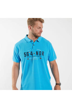 North 56.4 polo Plus Size met logo malibu blue