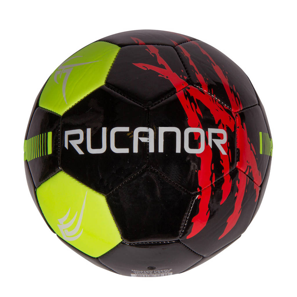 Rucanor Senior  voetbal zwart/geel maat 5, Zwart/geel