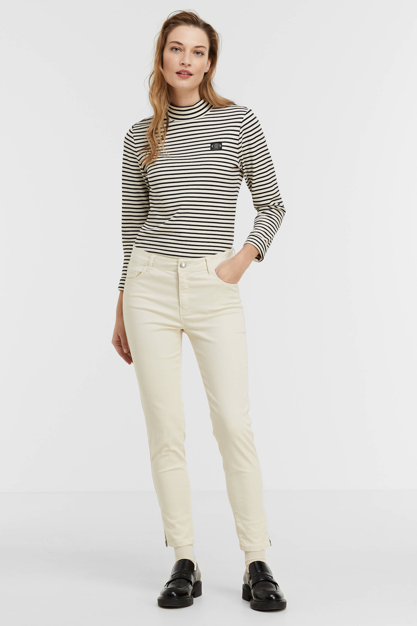 Soyaconcept high waist slim fit broek Shadi PS Patrizia 3-B ecru | wehkamp