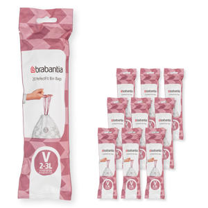 Brabantia PerfectFit Vuilniszakken - 2/3 l - Code V - 10 rollen x 20 stuks