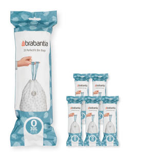 Brabantia PerfectFit Vuilniszakken - 30 l - Code O - 6 rollen x 20 stuks