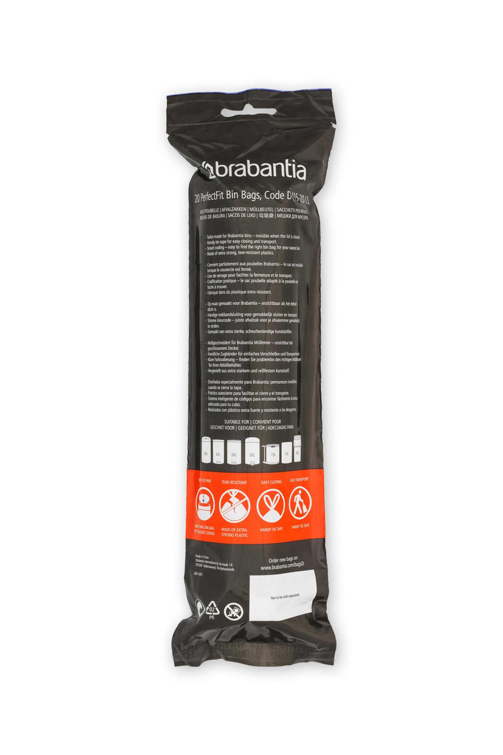 Brabantia PerfectFit afvalzak Code D (1520 liter) (set van 6) wehkamp