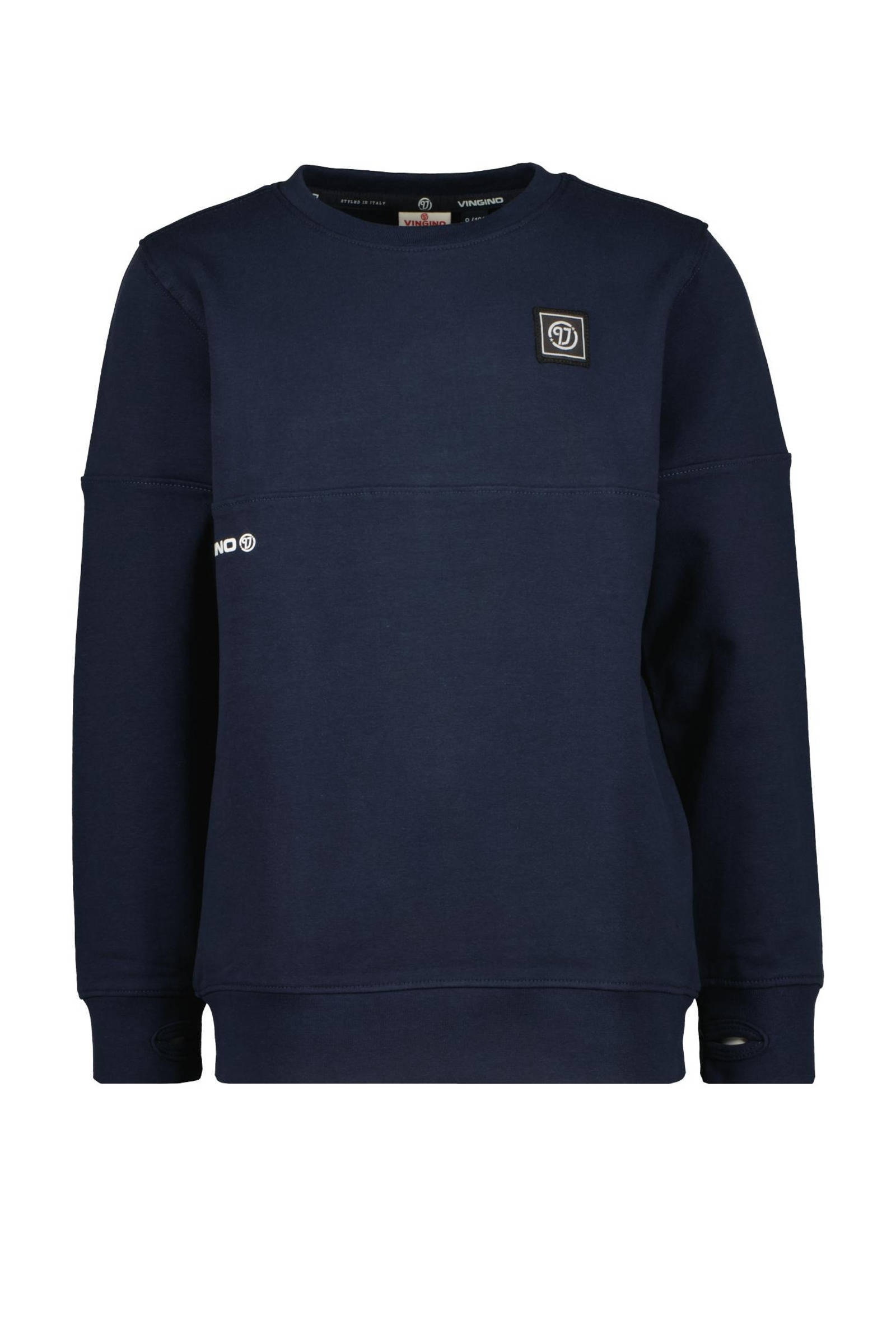 Vingino sweater Nacho met logo donkerblauw online kopen