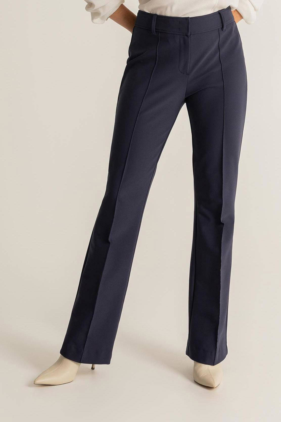 Expresso flared pantalon donkerblauw | wehkamp