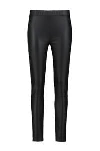 Zwarte dames Expresso coated skinny legging met regular waist en elastische tailleband