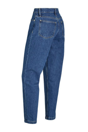 high waist mom jeans met borduursels denim medium