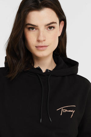 hoodie met borduursels zwart