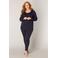 Base Level Curvy basic longsleeve Aso donkerblauw