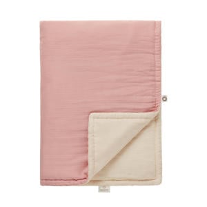 padded reversible baby wiegdeken 75x100 cm Misty Rose