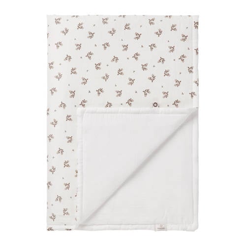 Noppies Baby Comfort Blooming Clover reversible baby wiegdeken 75x100 cm Jet Stream afbeelding