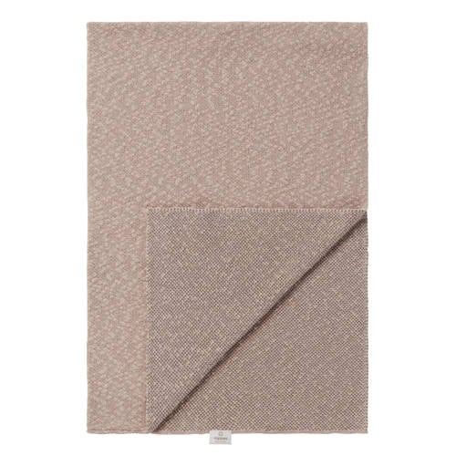 Noppies Baby Comfort Melange knit reversible baby ledikantdeken 100x140 cm Oxford Tan afbeelding