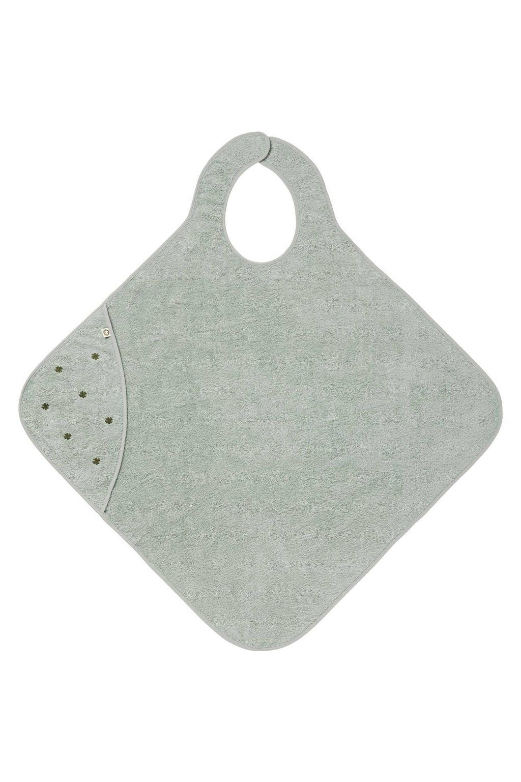 Noppies Baby Comfort Wearable Clover Terry badcape 105x110 cm Puritan Gray, Grijsgroen