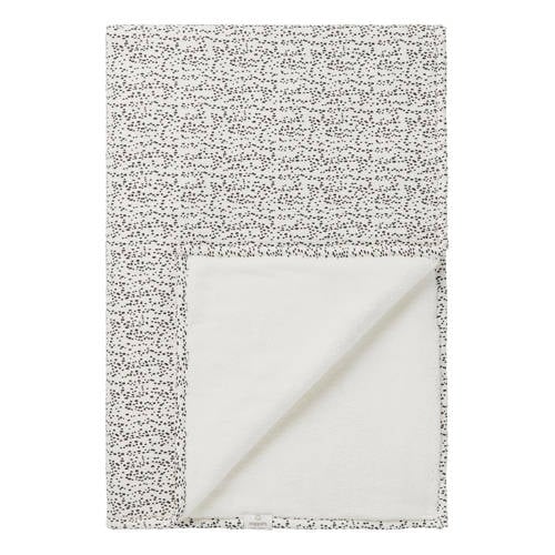 Noppies Baby Comfort Teddy Fancy Dot jersey reversible baby ledikantdeken 100x140 cm Jet Stream afbeelding