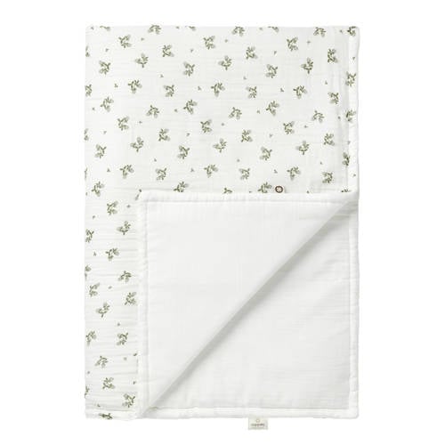 Noppies Baby Comfort Blooming Clover reversible baby ledikantdeken 100x140 cm Beetle afbeelding