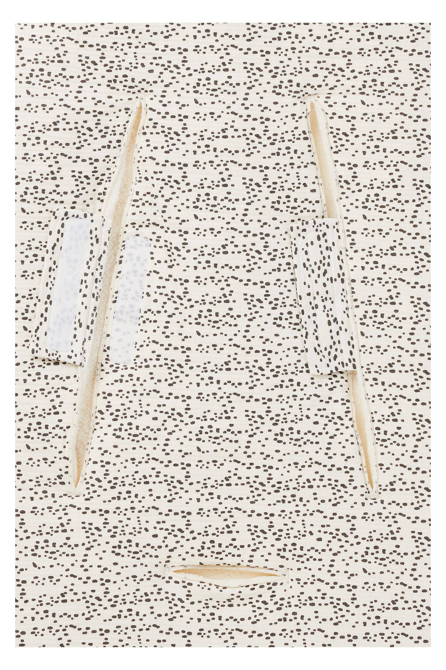 Noppies Baby Comfort Teddy Fancy Dot jersey autostoel voetenzak Jet Stream  | wehkamp