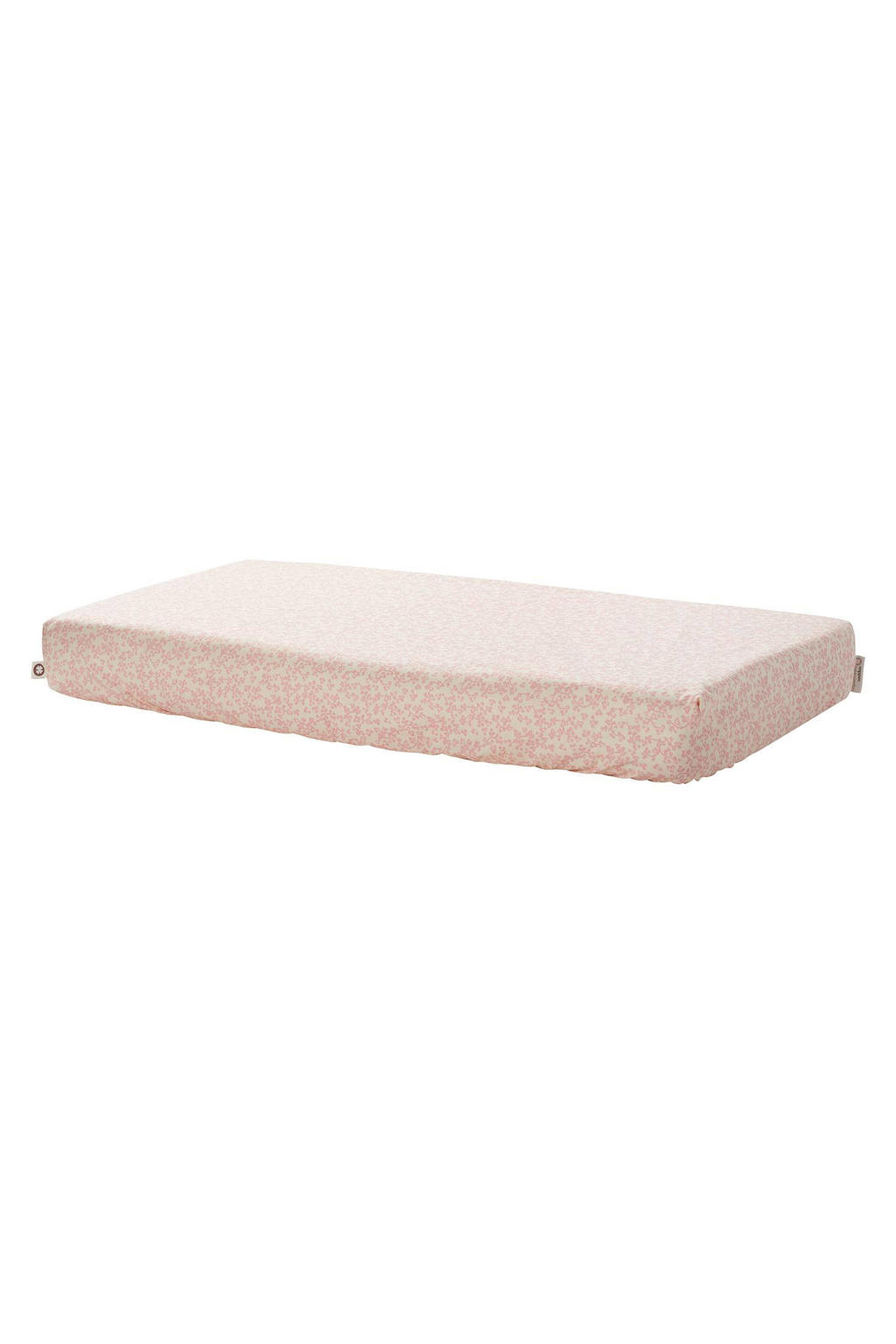 Noppies Baby Comfort Baby Comfort katoen Botanical poplin hoeslaken wieg 40x90 cm Misty Rose