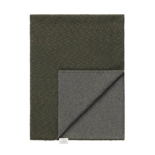 Noppies Baby Comfort Melange knit reversible baby wiegdeken 75x100 cm groen afbeelding