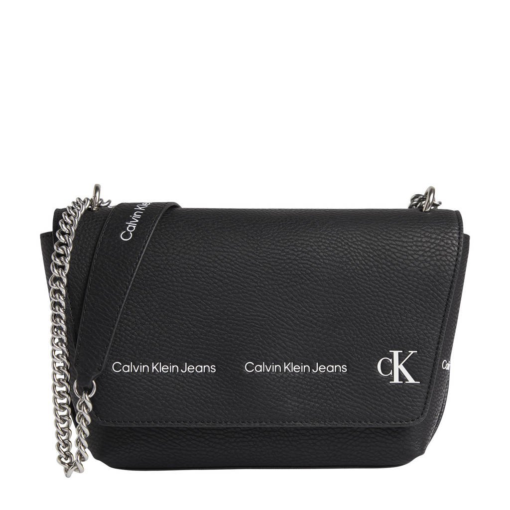 Calvin Klein  crossbody tas met logoprint zwart, Zwart