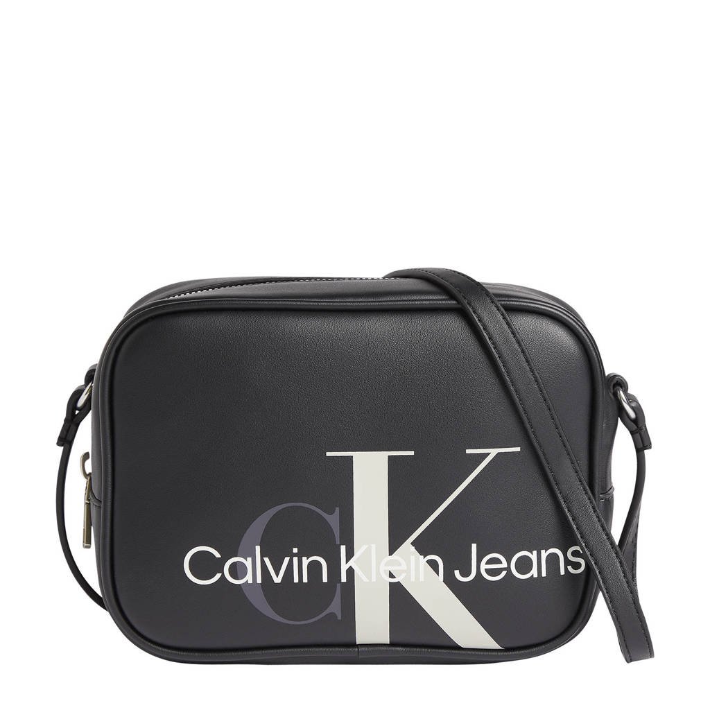 Calvin Klein  crossbody tas met logoprint zwart, Zwart