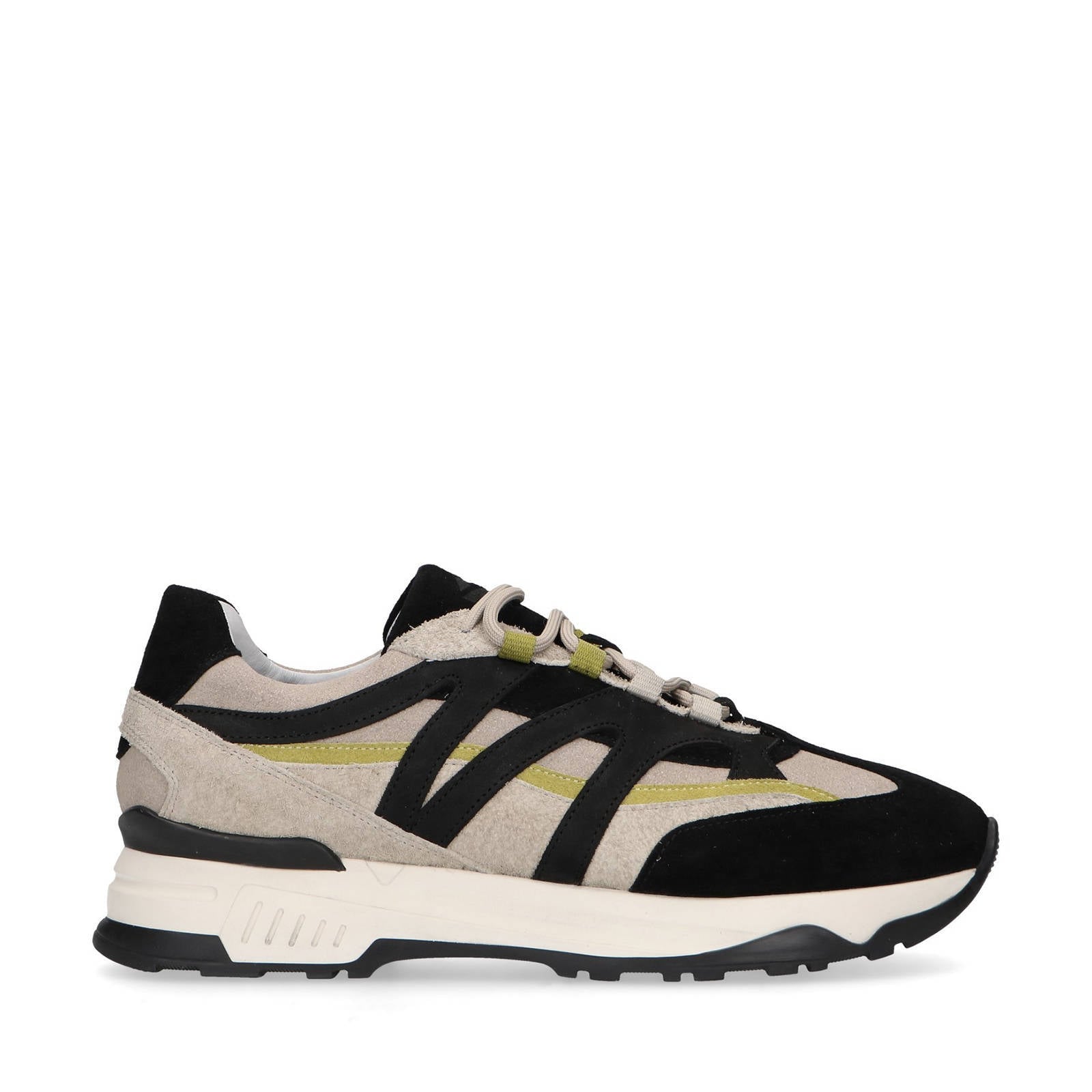 Chunky Sneakers Suede Schoenen Zwart