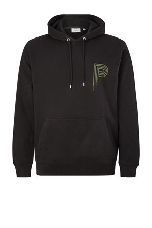 hoodie Plus Size met printopdruk zwart