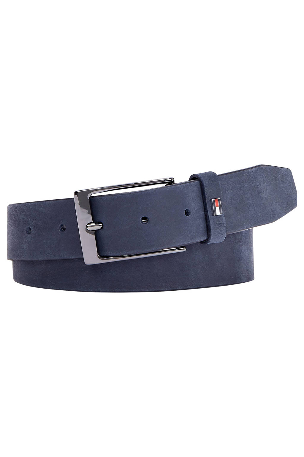Tommy Hilfiger suède riem donkerblauw, Donkerblauw