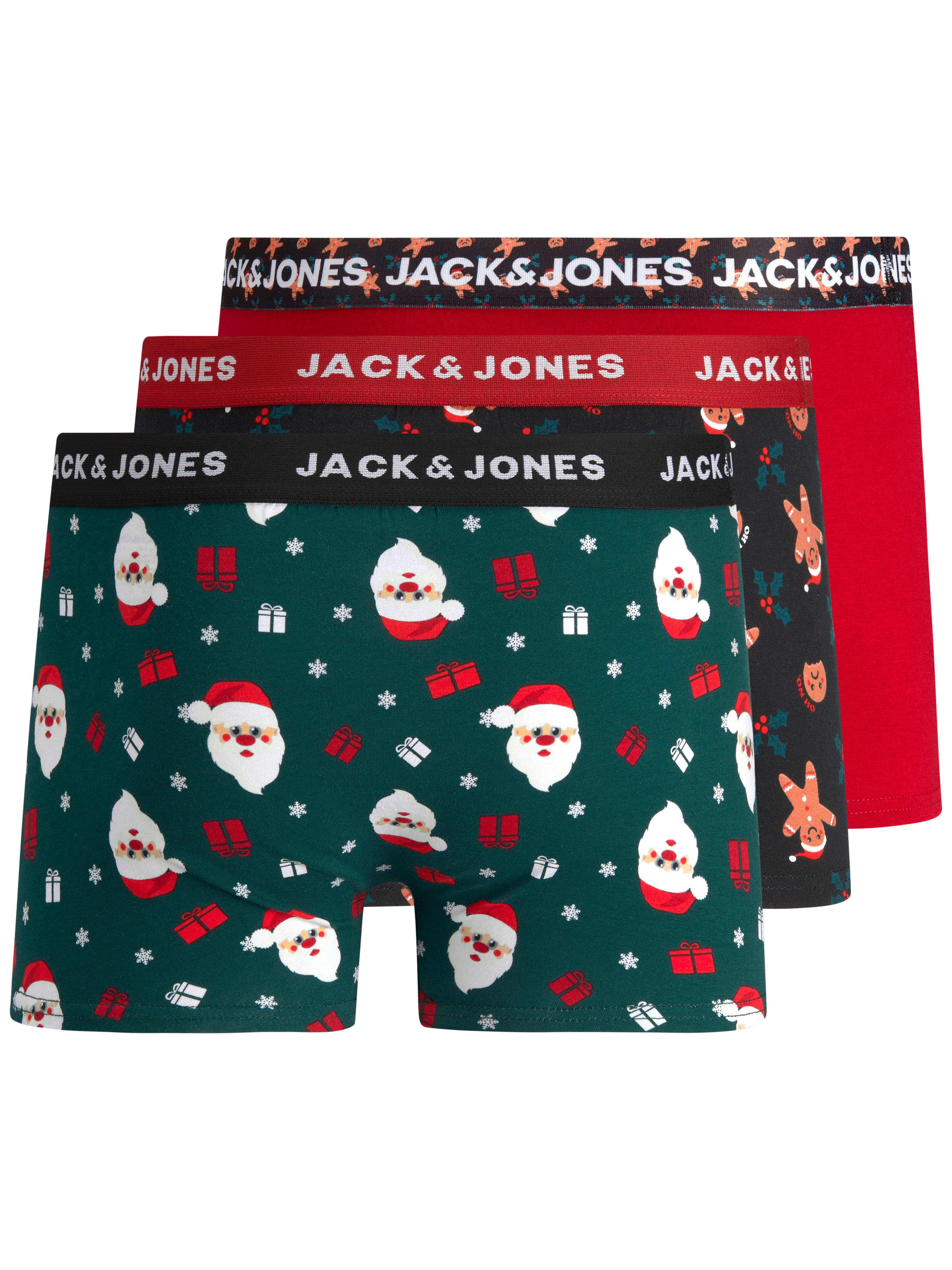 JACK \u0026 JONES boxershort JACDASH (set van 3) met kerst print | wehkamp