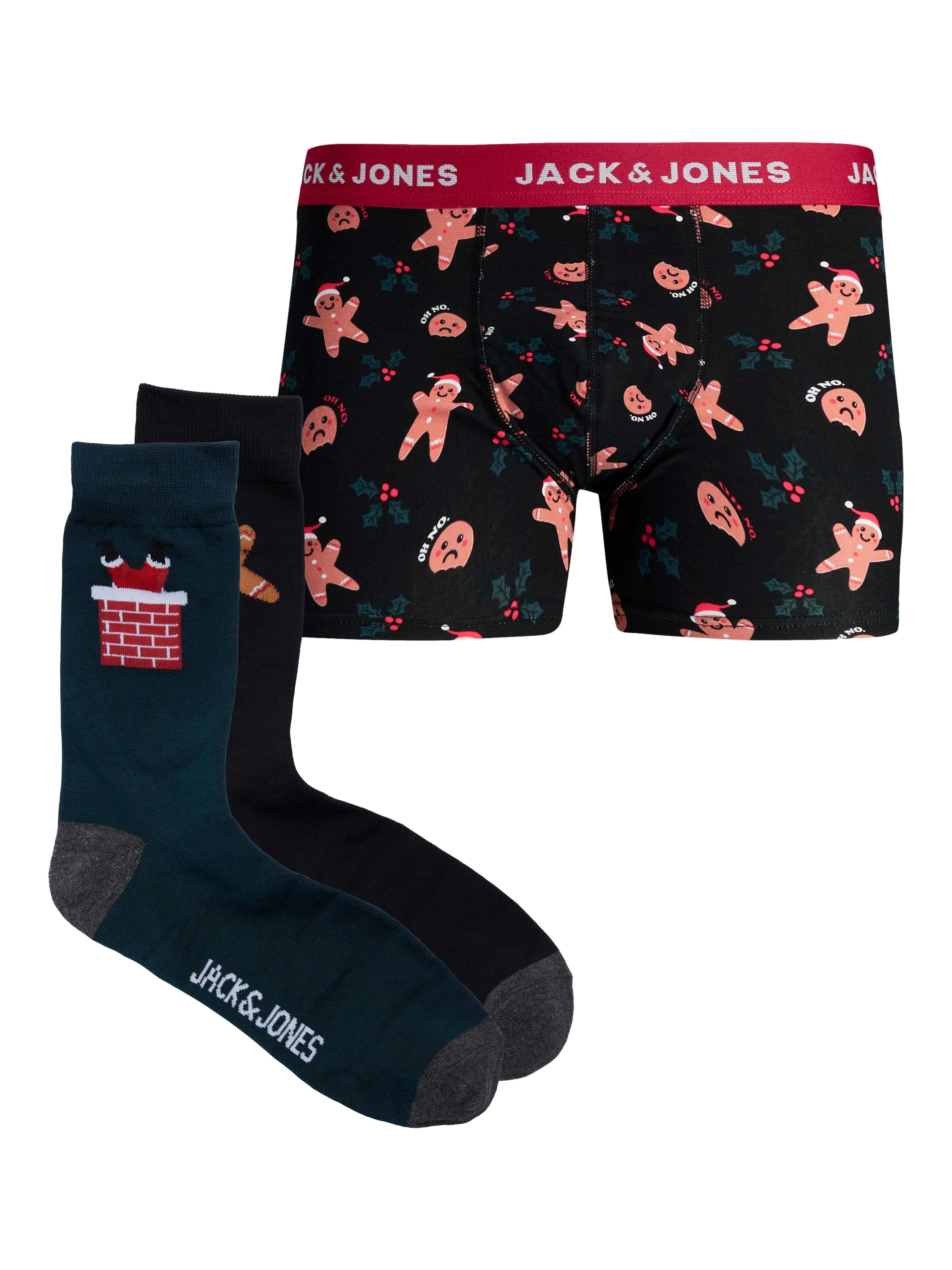 JACK \u0026 JONES giftbox boxershort + sokken JACVIXEN (set van 2) kerst |  wehkamp