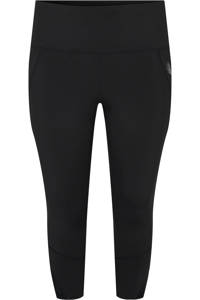 Zwarte dames ACTIVE By Zizzi Plus Size sportlegging Alitzy van polyester met slim fit, regular waist en elastische tailleband