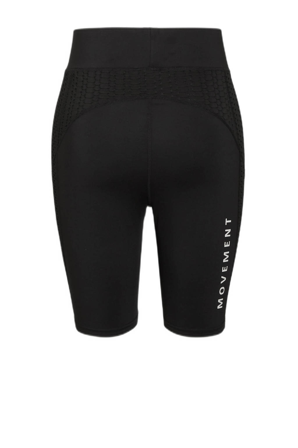 Zwarte dames ACTIVE By Zizzi sportshort Ahala van polyester met slim fit, regular waist en elastische tailleband
