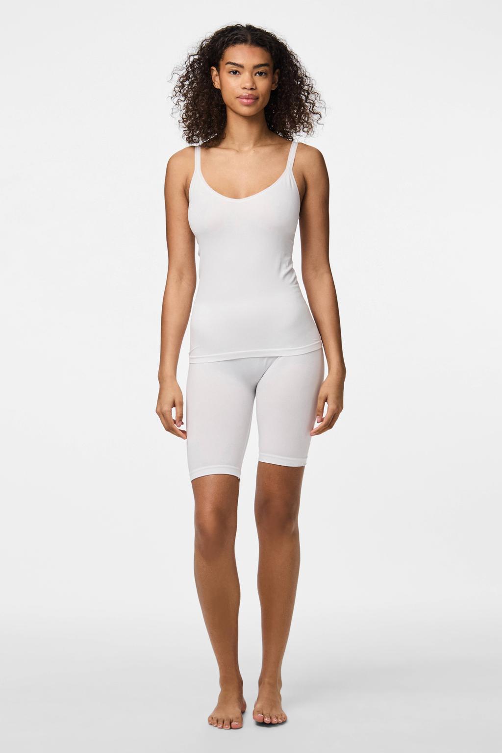 PIECES singlet PCPLAIN wit