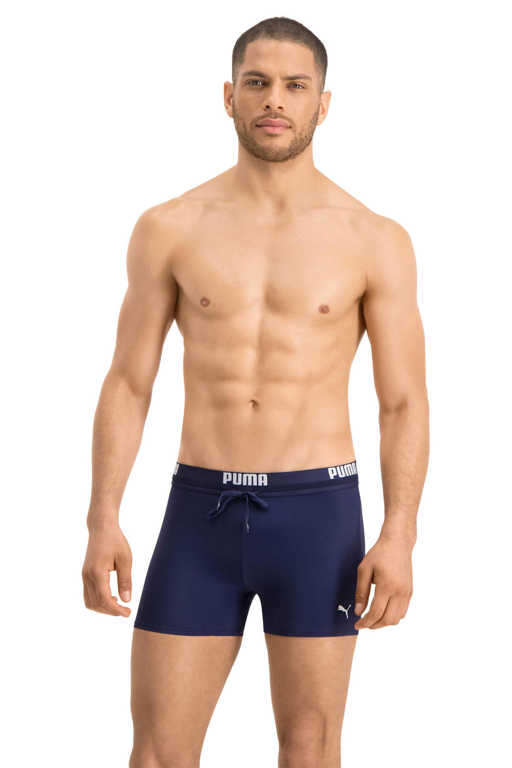 Puma zwemboxer met logo donkerblauw