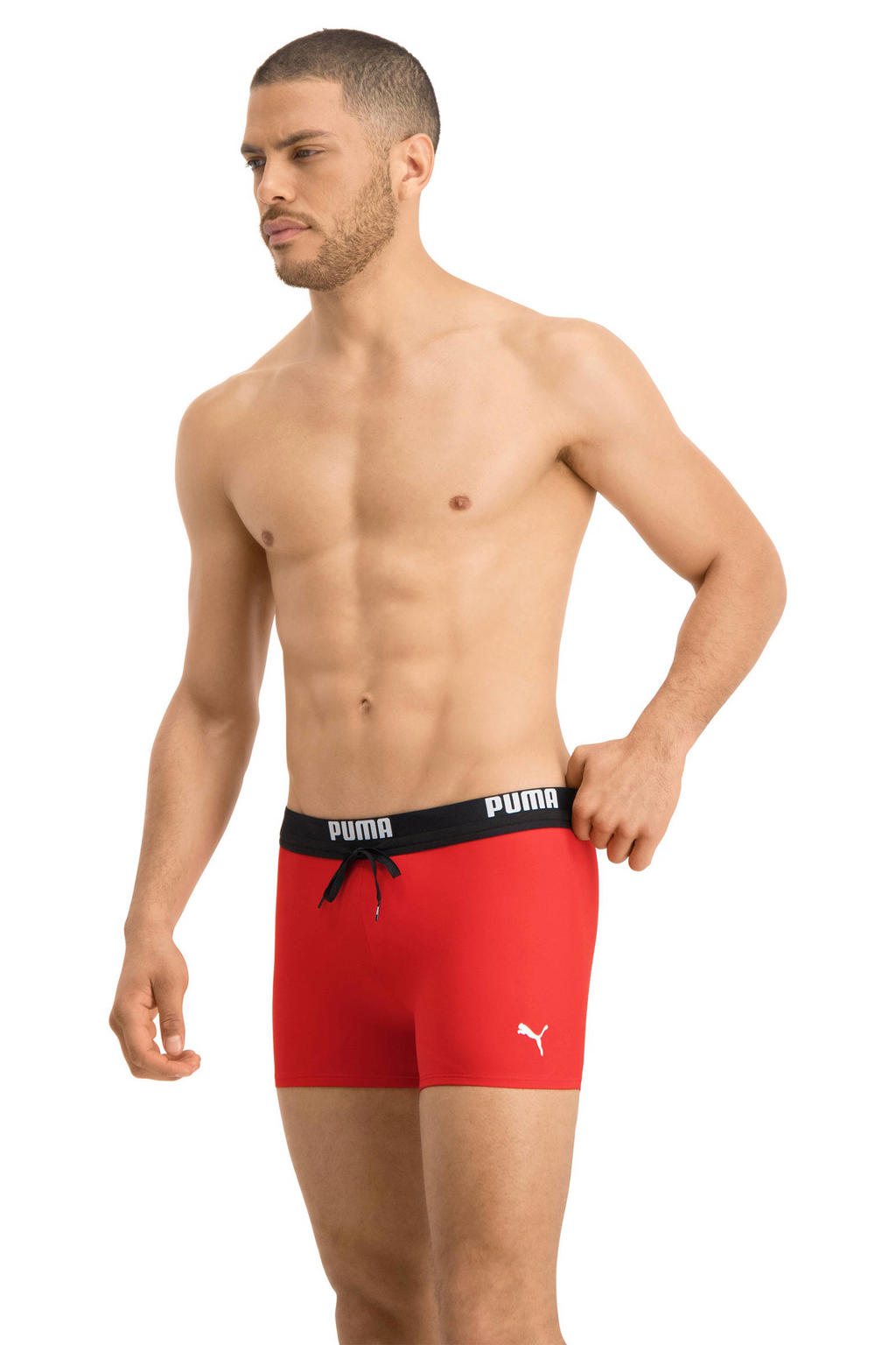 Puma zwemboxer met logo rood