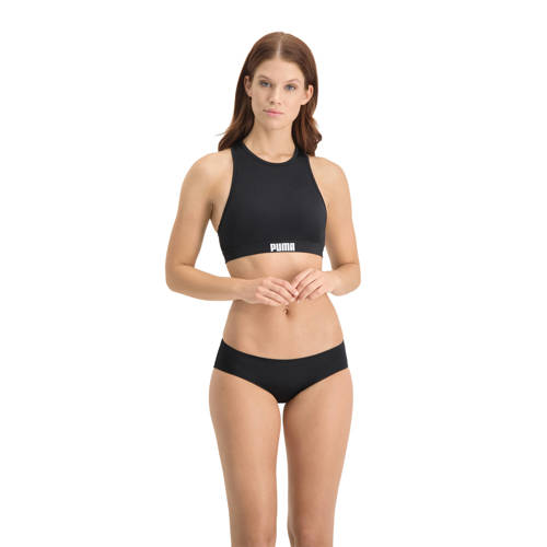 Puma niet-voorgevormde crop bikinitop zwart afbeelding