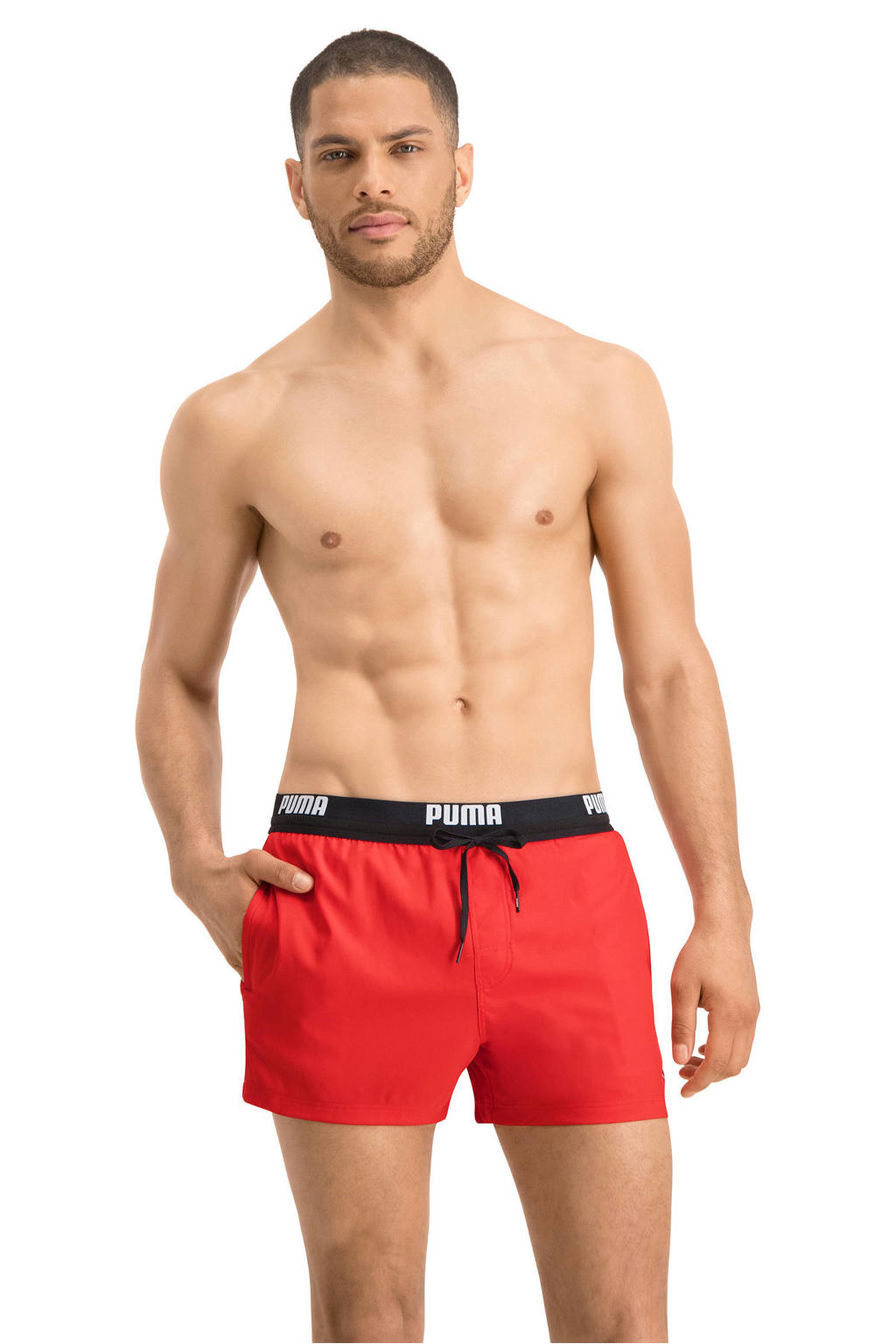 Puma zwemshort met logo rood