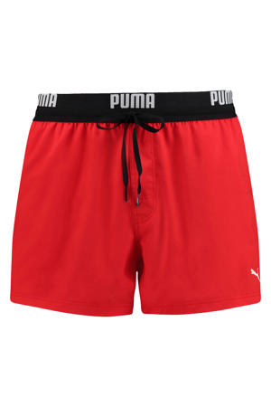 zwemshort met logo rood