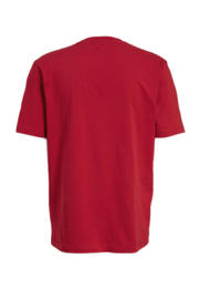 thumbnail: Rode heren Donnay sport T-shirt van katoen met logo dessin, korte mouwen en ronde hals