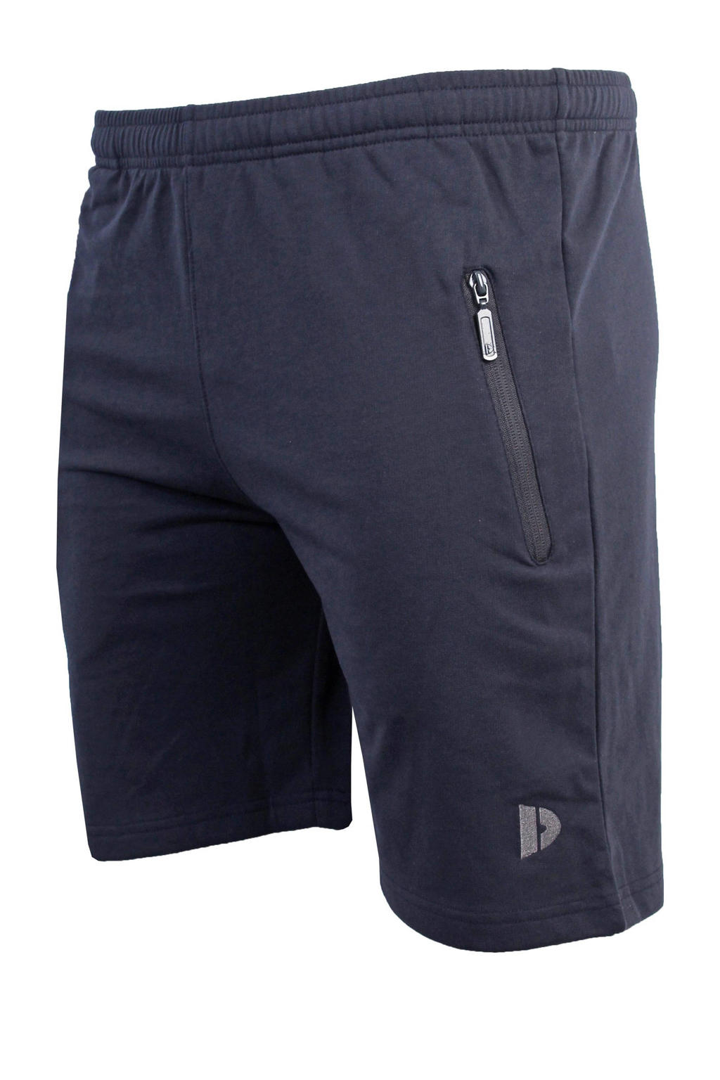 Donkerblauwe heren Donnay sportshort van polyester met elastische tailleband met koord en effen