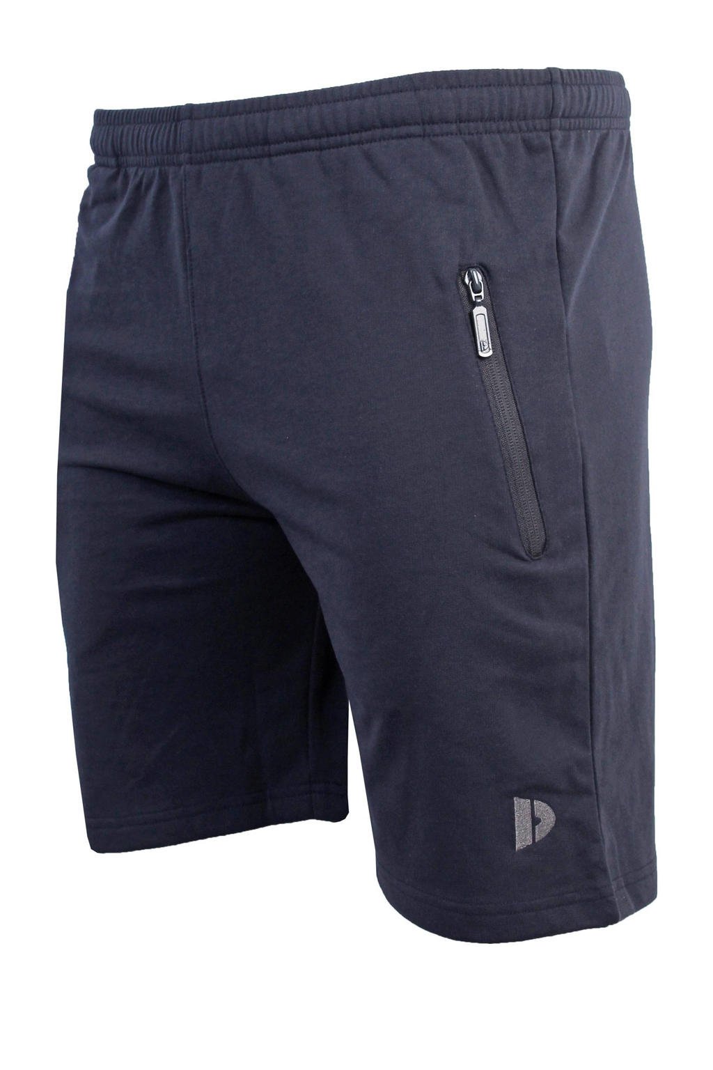 Donkerblauwe heren Donnay sportshort van polyester met elastische tailleband met koord en effen