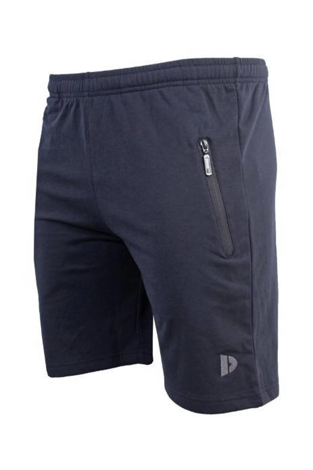 Donkerblauwe heren Donnay sportshort Nick van polyester met elastische tailleband met koord en effen