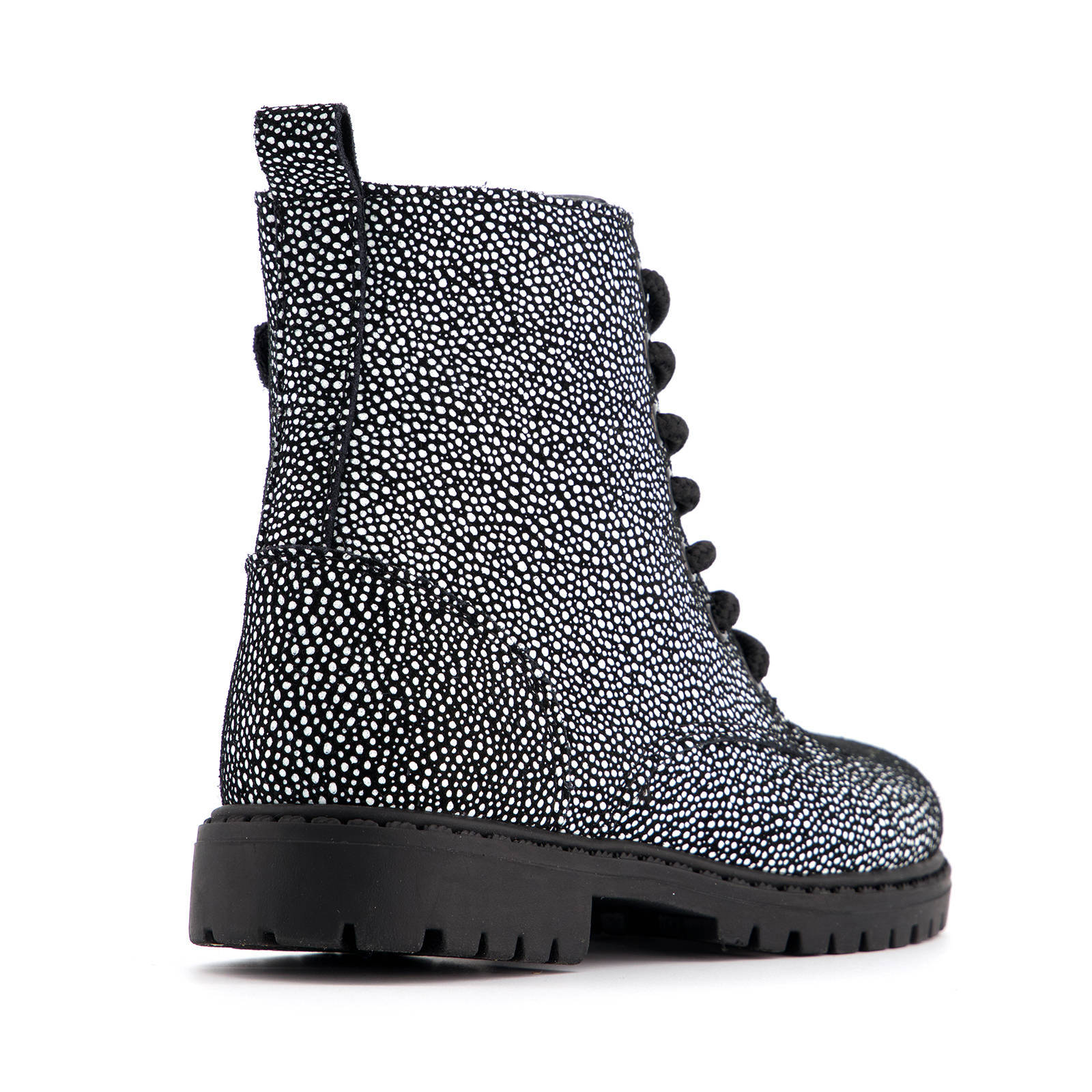 Scapino Groot leren veterboots zwart/wit | wehkamp