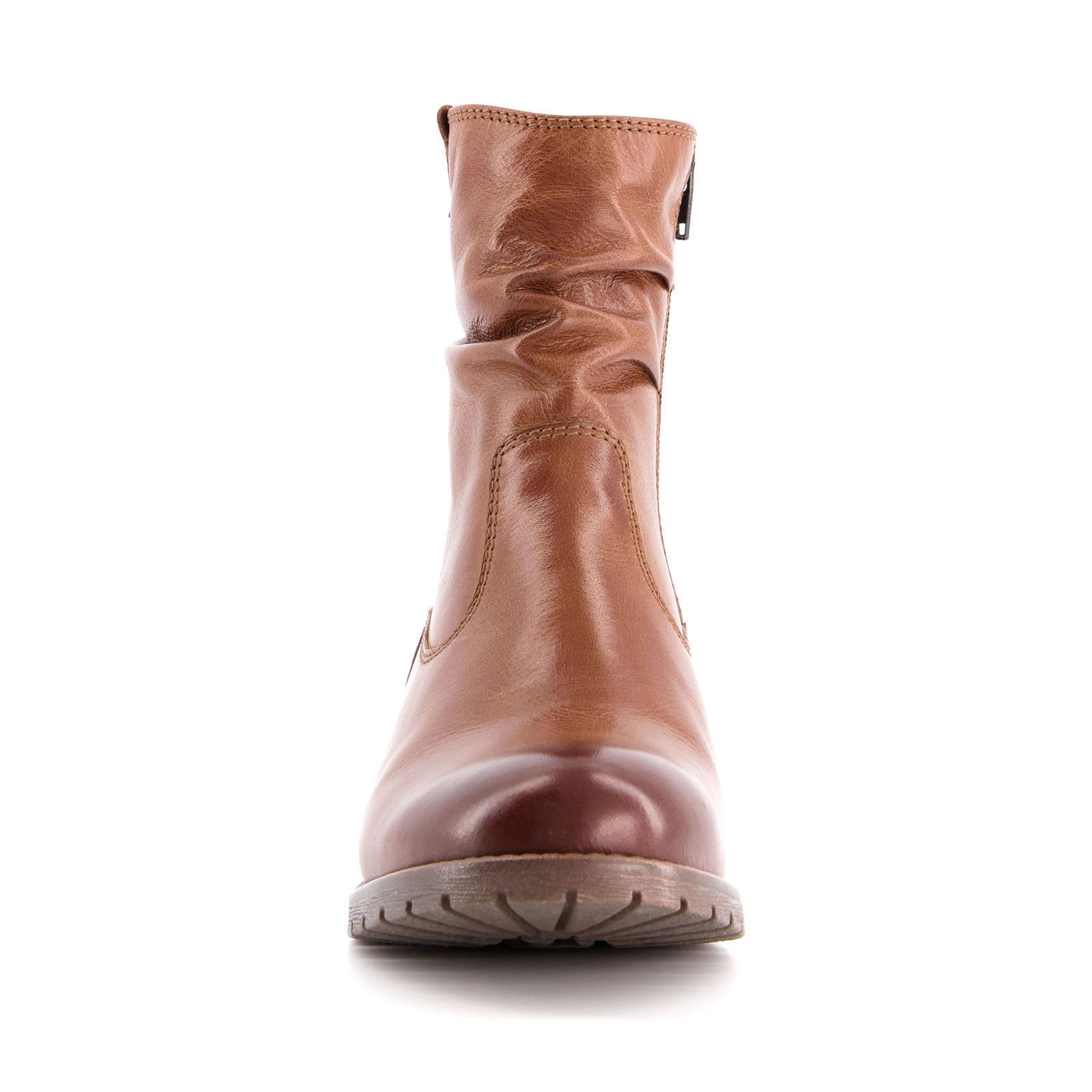 Hush Puppies leren enkellaarzen cognac | wehkamp