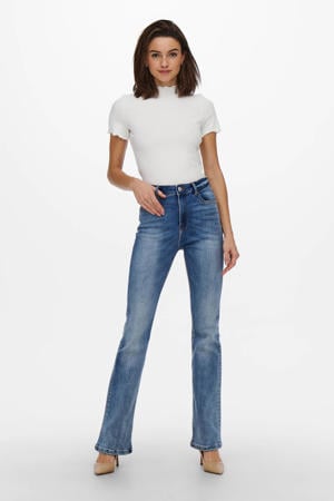 high waist flared jeans ONLMILA medium blue denim