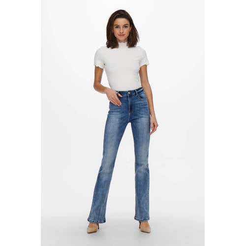 ONLY high waist flared jeans ONLMILA medium blue denim afbeelding