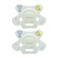 Difrax Natural Fopspeen - 20+ Maanden - Woezel en Pip - Glow in the Dark - 2 st.